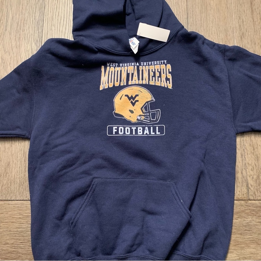 West Virginia university mountaineers football hoodie NWT
